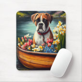 Boxer auf einem Paddle: Ein Landschaftliches Abent Mousepad (Mit Mouse)