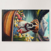 Boxer auf einem Paddle: Ein Landschaftliches Abent Puzzle (Horizontal)