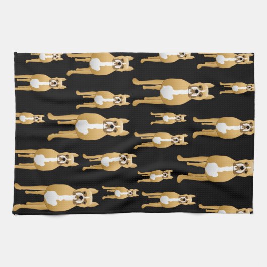 Boxer auf Schwarzem Handtuch (Horizontal)