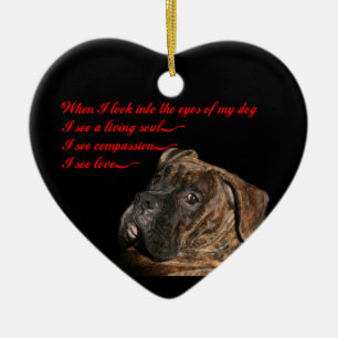Boxer: Augen meines Hundes Keramik Ornament