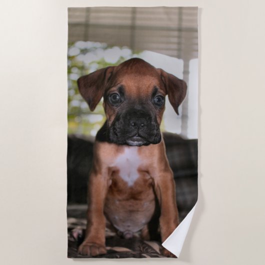 Boxer Baby Strandtuch (Vorderseite)