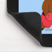 Boxer-Bär in Rot Mousepad (Ecke)