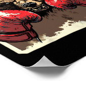 Boxer Bär mit Boxhandschuhen Kickboxing Funny Box Poster (Ecke)