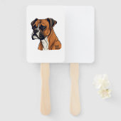 Boxer Bark Designs Punchy Grafik-Designs Fächer (Vorne und Hinten)