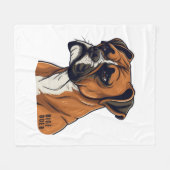 Boxer Bark Designs Punchy Grafik-Designs Fleecedecke (Vorderseite (Horizontal))