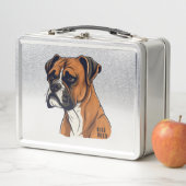 Boxer Bark Designs Punchy Grafik-Designs Metall Brotdose (Beispiel)
