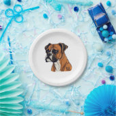 Boxer Bark Designs Punchy Grafik-Designs Pappteller (Party)