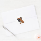 Boxer Bark Designs Punchy Grafik-Designs Runder Aufkleber (Umschlag)