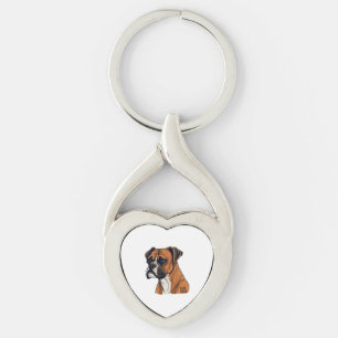 Boxer Bark Designs Punchy Grafik-Designs Schlüsselanhänger