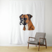 Boxer Bark Designs Punchy Grafik-Designs Wandteppich (Beispiel)