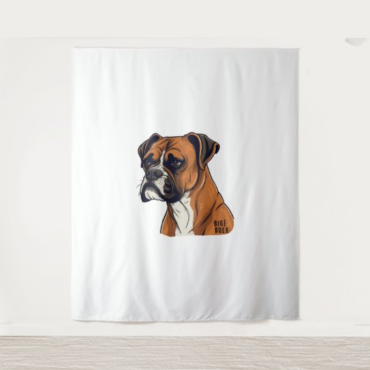 Boxer Bark Designs Punchy Grafik-Designs Wandteppich (Vorderseite)