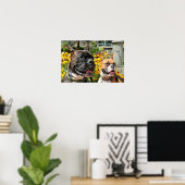 Boxer Baxter Bella 8 Poster (Heimbüro)
