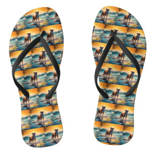 Boxer Beach Surfen Malerei Badesandalen