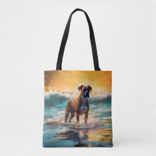 Boxer Beach Surfen Malerei Tasche