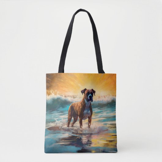 Boxer Beach Surfen Malerei Tasche (Vorderseite)