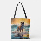 Boxer Beach Surfen Malerei Tasche (Rückseite)