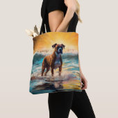 Boxer Beach Surfen Malerei Tasche (Von Nahem)