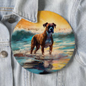 Boxer Beach Surfmalerei Button (Beispiel)