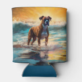 Boxer Beach Surfmalerei Dosenkühler (Rückseite)
