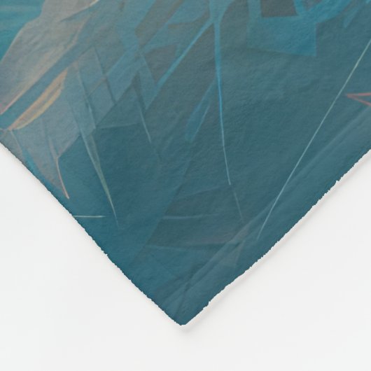 Boxer Beach Surfmalerei Fleecedecke (Ecke)