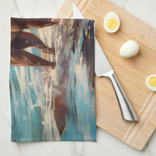 Boxer Beach Surfmalerei Geschirrtuch (Viertel Falte)