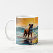 Boxer Beach Surfmalerei Kaffeetasse (Links)