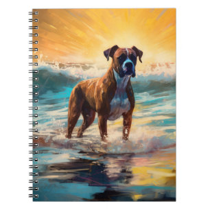 Boxer Beach Surfmalerei Notizblock