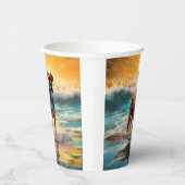 Boxer Beach Surfmalerei Pappbecher (Rechts)