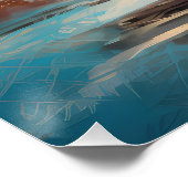 Boxer Beach Surfmalerei Poster (Ecke)