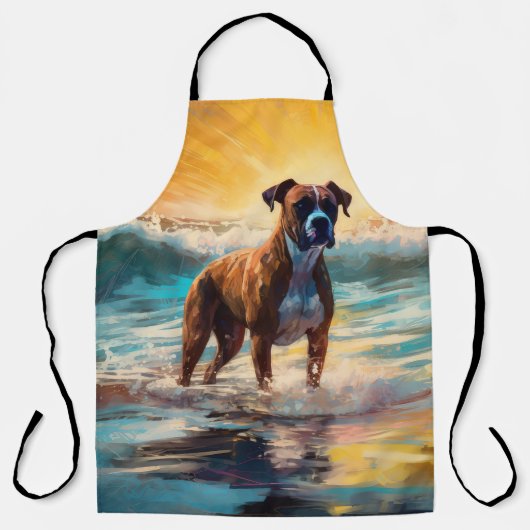 Boxer Beach Surfmalerei Schürze (Vorderseite)