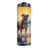 Boxer Beach Surfmalerei Thermosbecher (Vorderseite)