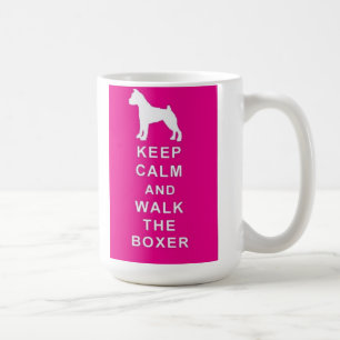 Boxer behalten ruhigen Weg der Kaffeetasse