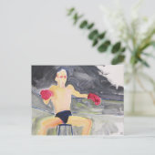 Boxer Between Bouts Postcard Postkarte (Stehend Vorderseite)