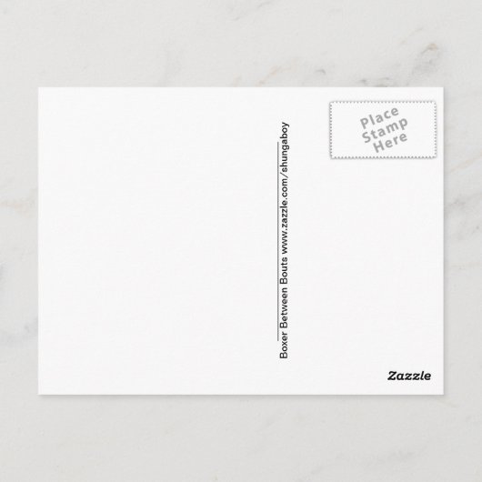 Boxer Between Bouts Postcard Postkarte (Rückseite)