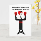 Boxer Birthday Cartoon Karte (Gelbe Blume)