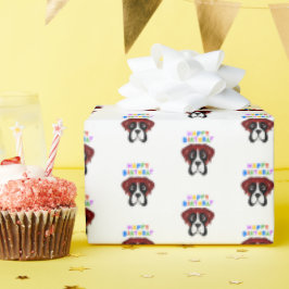 Boxer Birthday Geschenkpapier
