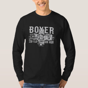 Boxer Bleibe Flat Aim High - Motorrad Boxer Motor T-Shirt