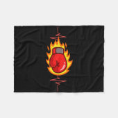Boxer Boxen Kickboxen Boxhandschuhe Boxwettkampf Fleecedecke (Vorderseite (Horizontal))