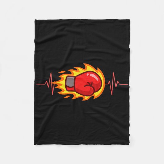 Boxer Boxen Kickboxen Boxhandschuhe Boxwettkampf Fleecedecke (Vorderseite)