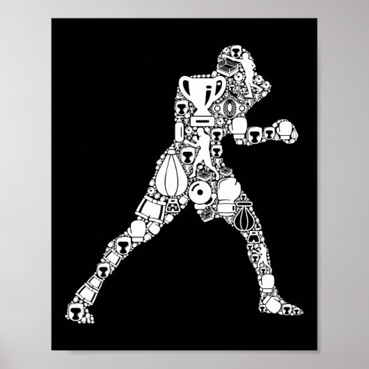 Boxer Boxen Männer Kinder Jungen Poster (Vorne)