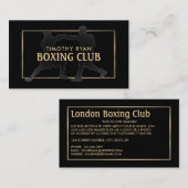 Boxer, Boxer, Boxer, Boxtrainer für Silhouette Visitenkarte (Vorne/Hinten)