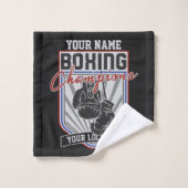 Boxer-Boxer-Fitness-Spiel für personalisierte Boxm Badhandtuch Set (Waschlappen)