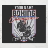 Boxer-Boxer-Fitness-Spiel für personalisierte Boxm Bierflaschenetikett (Einzelnes Label)