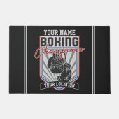 Boxer-Boxer-Fitness-Spiel für personalisierte Boxm Fußmatte (Vorderseite)