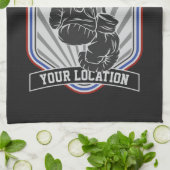 Boxer-Boxer-Fitness-Spiel für personalisierte Boxm Geschirrtuch (Gefaltet)