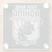 Boxer-Boxer-Fitness-Spiel für personalisierte Boxm Glasuntersetzer (Rückseite)