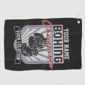 Boxer-Boxer-Fitness-Spiel für personalisierte Boxm Golfhandtuch (Horizontal)