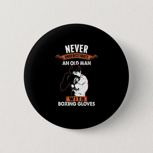 Boxer-Boxer-Kampf-Sportkickboxen O Button (Vorderseite)