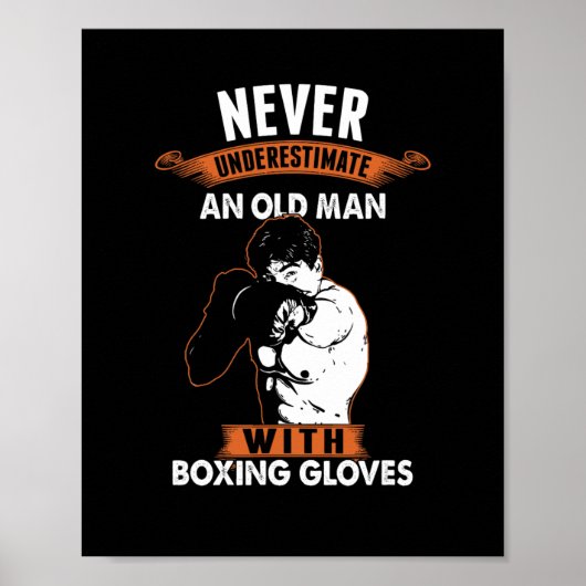 Boxer-Boxer-Kampf-Sportkickboxen O Poster (Vorne)