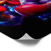 Boxer Boxer Kickboxer Mixed Martial Arts Kämpfer Poster (Ecke)